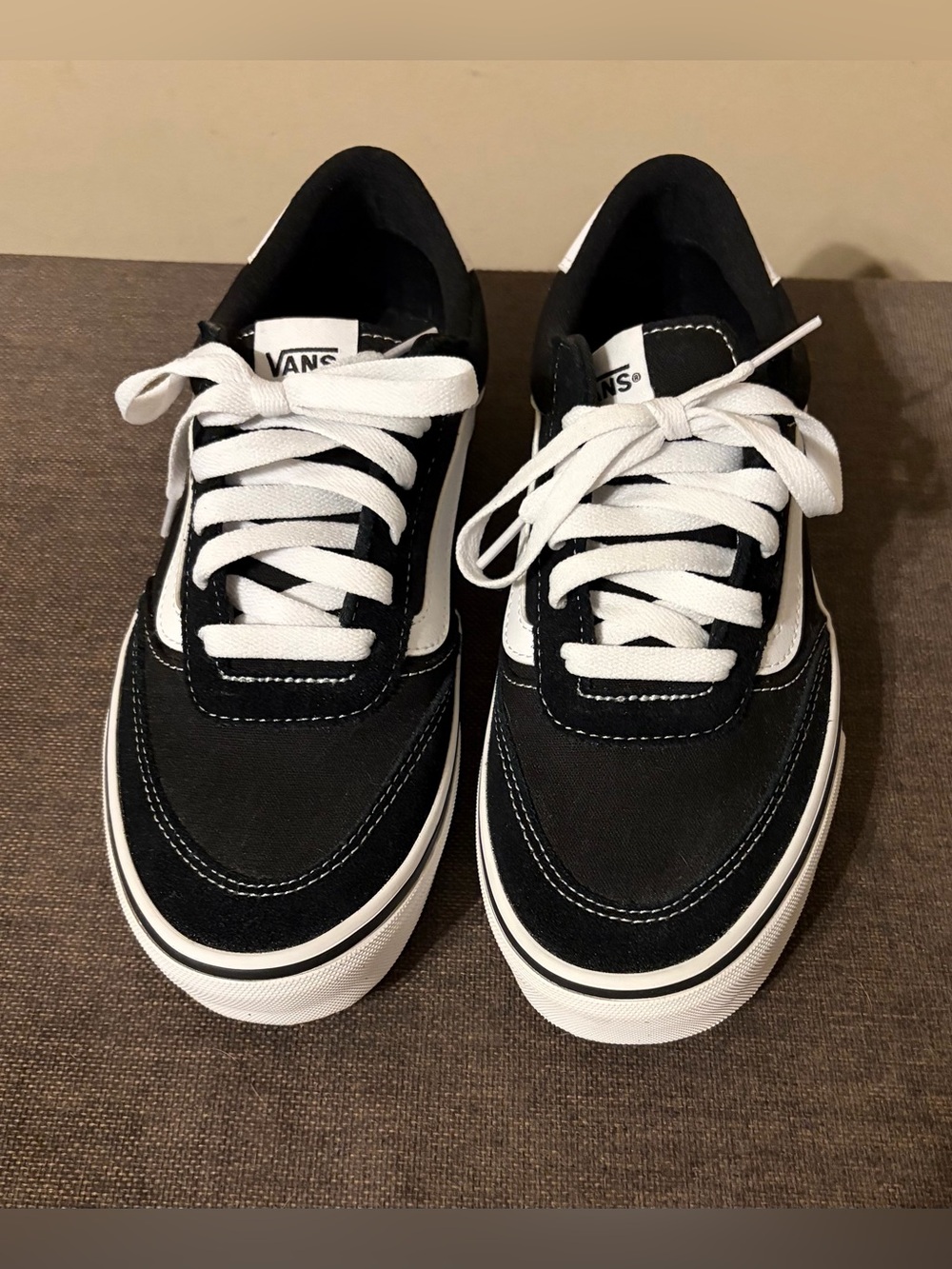 Vans Black and White Old Skool Low-Top Sneakers